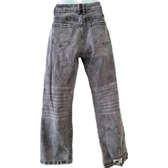 Ripped Baggy Jeans Vintage High Waisted Distressed Boyfriend Jeans Sz M - Picture 3 of 4